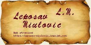 Leposav Miulović vizit kartica